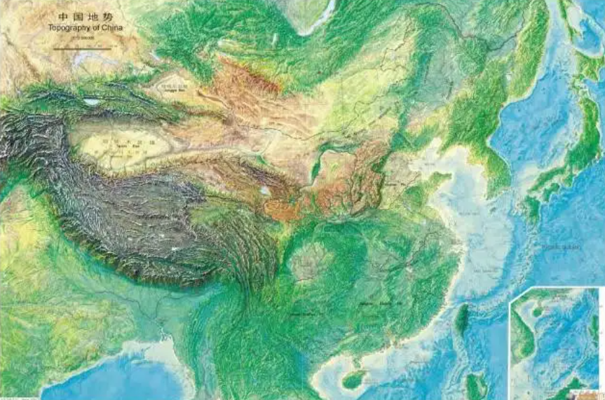 探索中国地形的奥秘，3D视角下的壮丽画卷